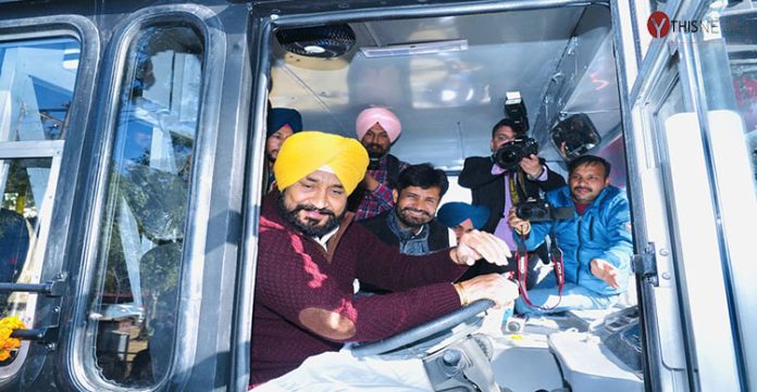 Punjab CM Drives Bus As State Adds 842 Modern Vehicles
