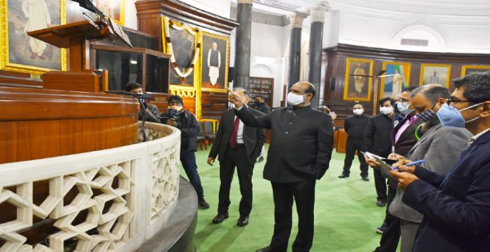 ls speaker reviews preparations at parliament ahead of budget session