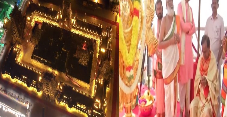 KCR Inaugurates Renovated Yadadri Temple