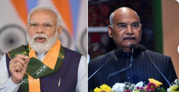 Prime Minister Narendra Modi on Tuesday met President Ram Nath Kovind