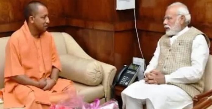 Yogi Adityanath on Sunday met Prime Minister Narendra Modi