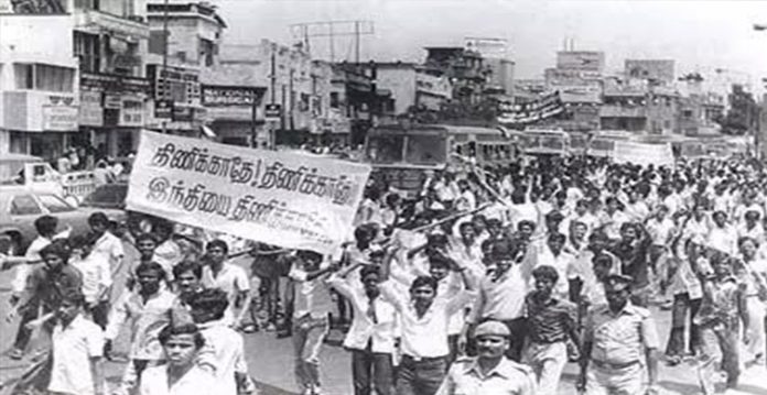 anti hindi agitation in tn the action replay and the history