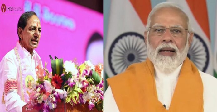 K Chandrasekhar Rao and Narendra Modi