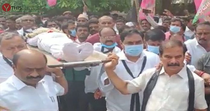 funeral procession of youth killed in secunderabad firing underway