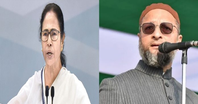 West Bengal Chief Minister Mamata Banerjee and AIMIM president Asaduddin Owaisi