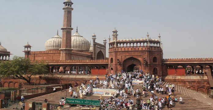 prophet comment row protest outside jama masjid in delhi