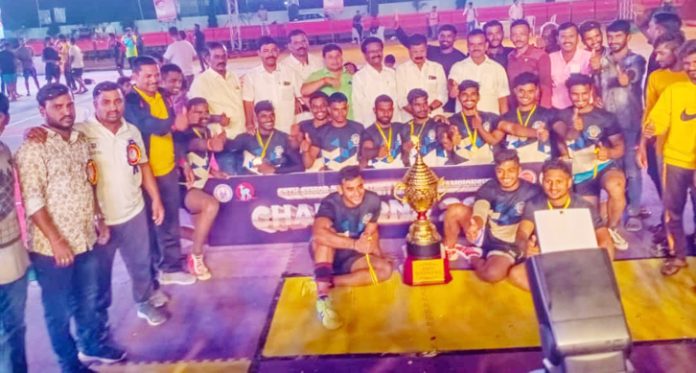 Gadwal Kabaddi team lift trophy beating Rangareddy District