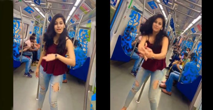hyderabad woman booked for making a dancing reel on metro train