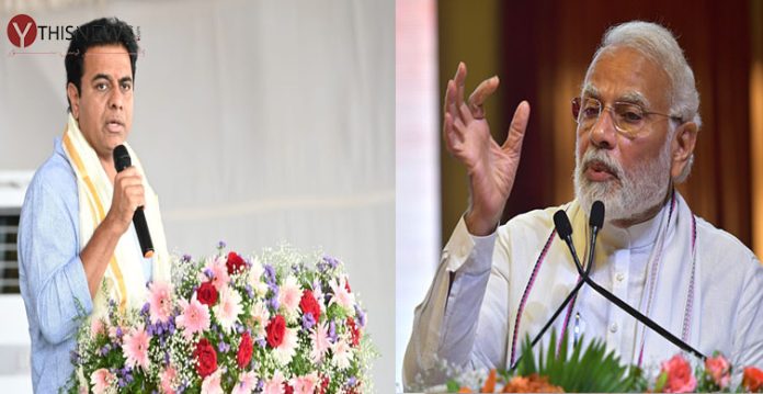 KT Rama Rao and Narendra Modi