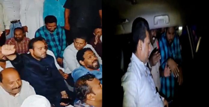 aimim mla taken into preventive custody for protesting mosque demolition