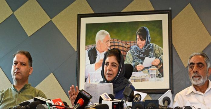 president of Peoples Democratic Party (PDP), Mehbooba Mufti
