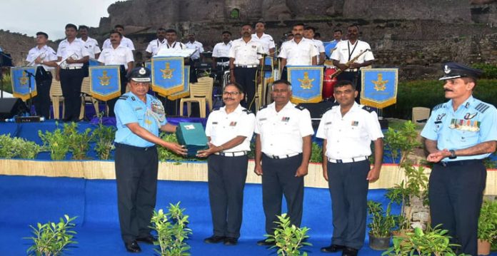 'symphony band performance' organized by the iaf band at golconda fort