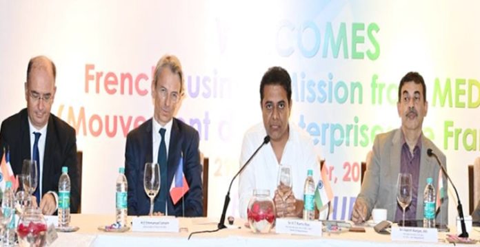 ktr welcomes french govt's decision to open ‘house of france’ in hyderabad