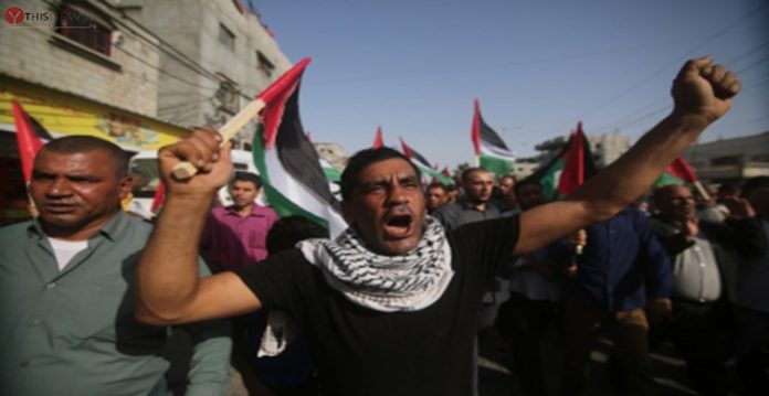 Palestinians rallied
