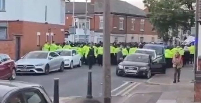 violent clashes between hindus and muslims in leicester being fuelled by gangs from birmingham