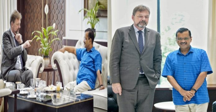 CM Arvind Kejriwal and Philipp Ackermann