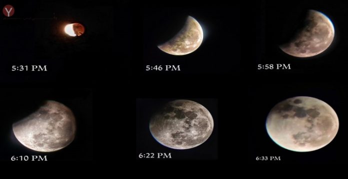 citizens share photos, videos of lunar eclipse on social media