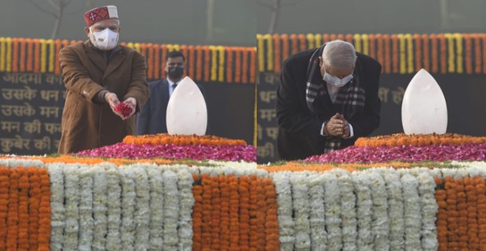 leaders pay floral tributes to vajpayee on his birth anniversary