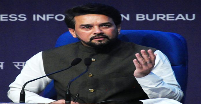 Union Information and Broadcasting Minister Anurag Thakur