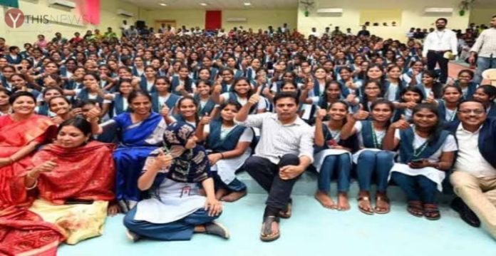 rgukt basar students receive laptops and uniforms from ktr