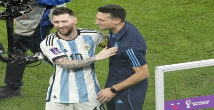 messi with manager