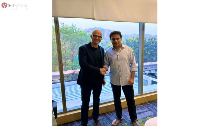 KTR meets Microsoft CEO Nadella, chats about ‘business and biryani’