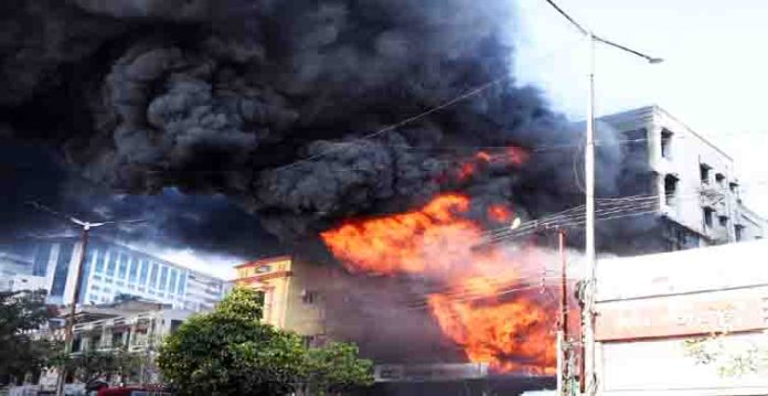 skeleton found from secunderabad building gutted in fire