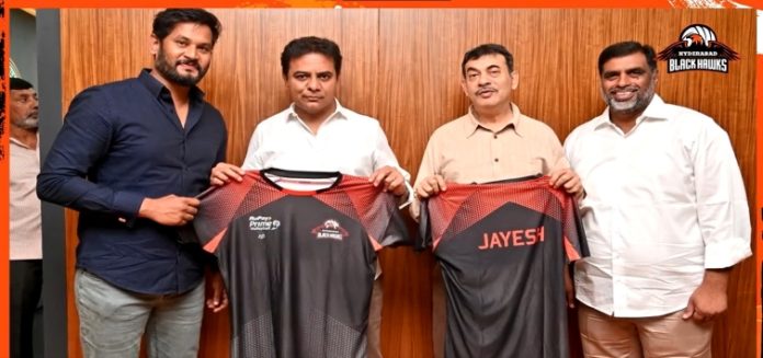 New jersey for Hyderabad Black Hawks launched by KTR