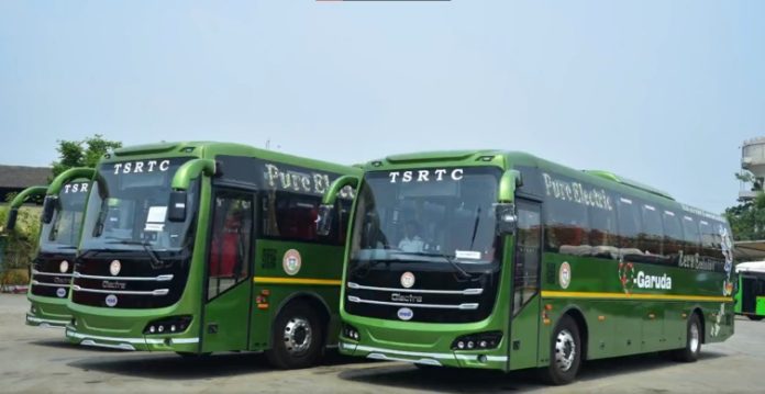 Hyderabad: Much awaited ‘E-Garuda’ electric AC buses to be launched on Tuesday