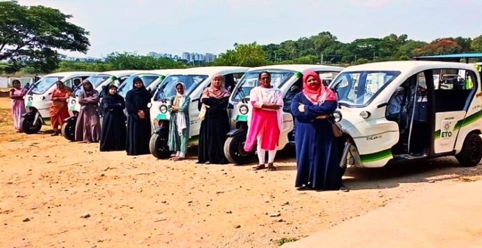 Group of Hyderabadi women break gender stereotypes by driving e-autos