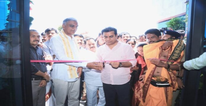 KTR along with Finance Minister Harish Rao inaugurate IT Tower in Siddipet