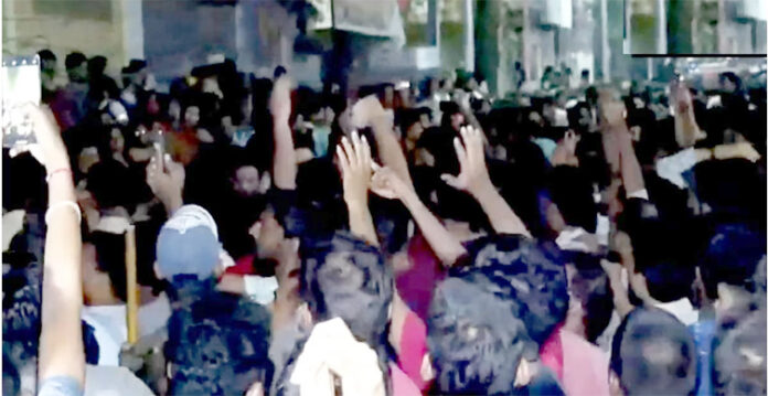 protest in hyderabad