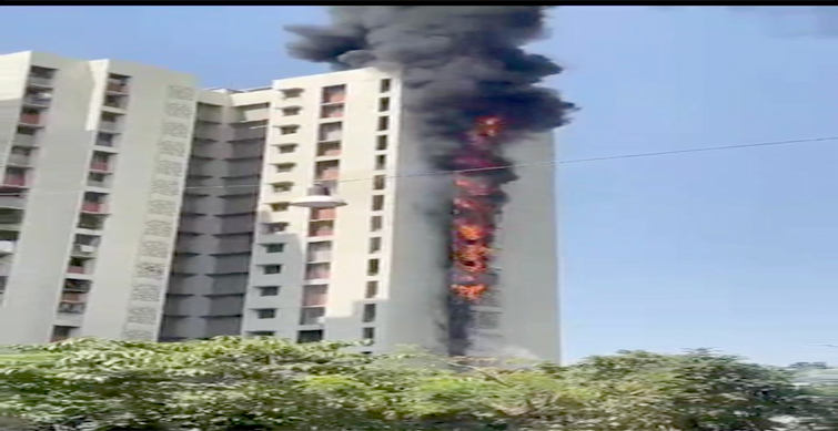 fire in building