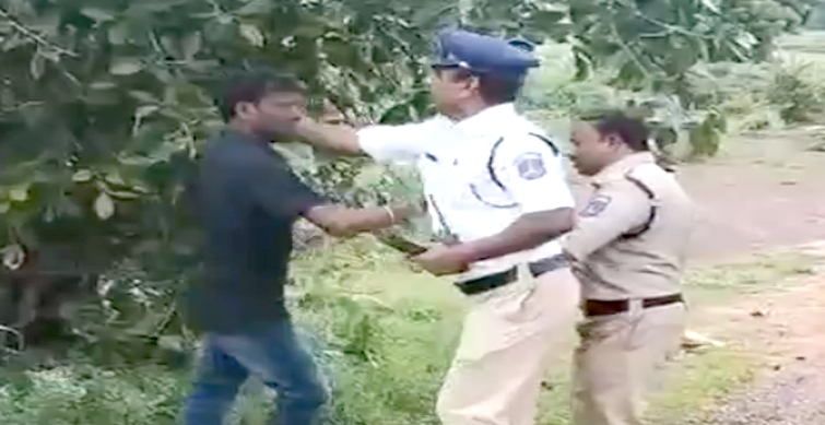 traffic police beating