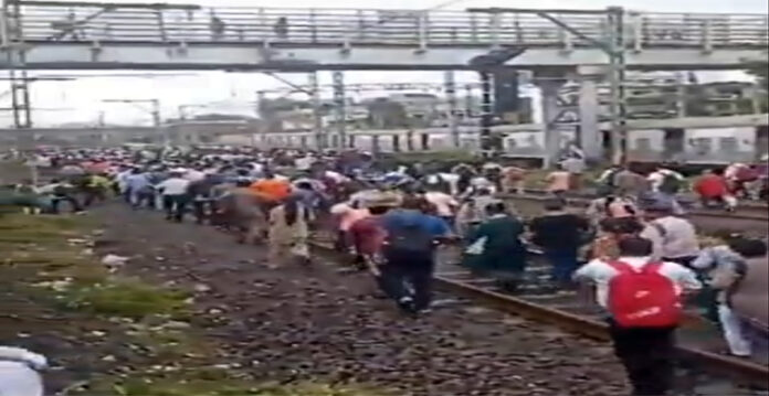 walking on railway track