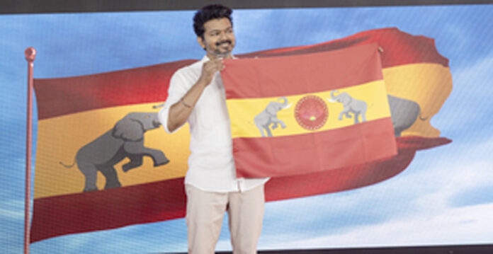 vijay with flag