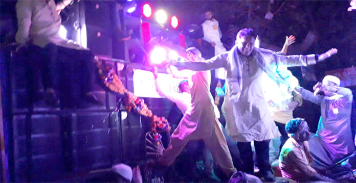 dj system in religious procession