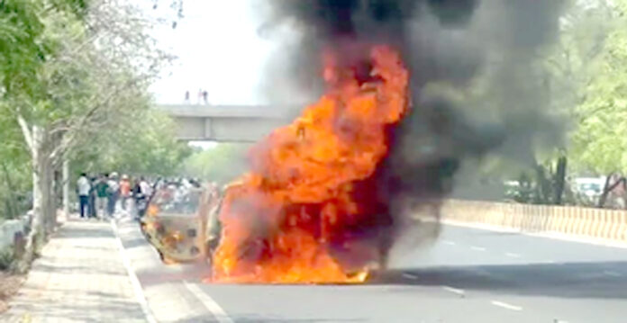 car fire