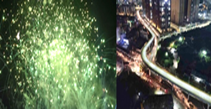 flyover new year celebration