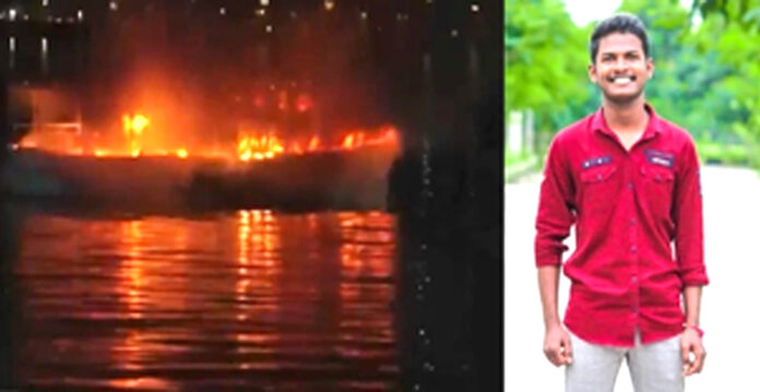 boat fire accident in hyderabad