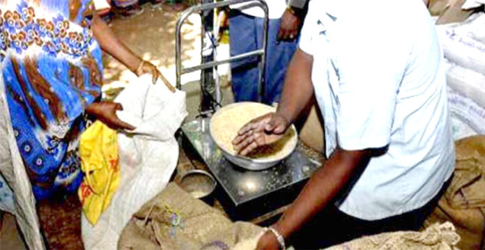 rice at ration shop