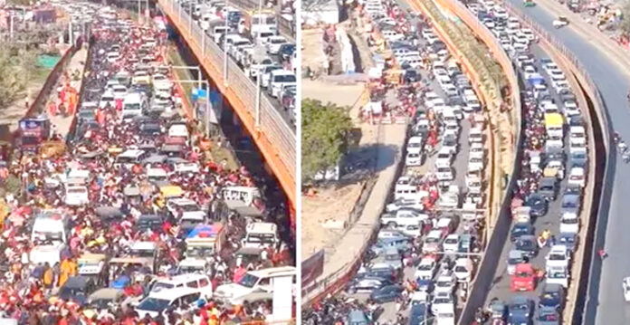 kumbh traffic jam